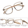 image:imageSOJOS Square Blue Light Blocking Glasses Oversized for Women TR90 Frame Filter SJ5081C6 Crystal Brown Frame