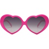 image:imageSOJOS Sunglasses Womens Heart Shaped Sunglasses Vintage Retro Glasses with Chain SJ2252 Fuchsia Pink FrameGrey Lens