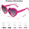 image:imageSOJOS Sunglasses Womens Heart Shaped Sunglasses Vintage Retro Glasses with Chain SJ2252 Fuchsia Pink FrameGrey Lens