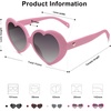 image:imageSOJOS Sunglasses Womens Heart Shaped Sunglasses Vintage Retro Glasses with Chain SJ2252 Light Pink FrameGrey Lens