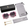 image:imageSOJOS Sunglasses Womens Heart Shaped Sunglasses Vintage Retro Glasses with Chain SJ2252 Light Pink FrameGrey Lens
