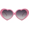 image:imageSOJOS Sunglasses Womens Heart Shaped Sunglasses Vintage Retro Glasses with Chain SJ2252 Light Pink FrameGrey Lens