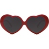 image:imageSOJOS Sunglasses Womens Heart Shaped Sunglasses Vintage Retro Glasses with Chain SJ2252 Red FrameGrey Lens