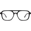 image:imageSOJOS Trendy Aviator Blue Light Blocking Glasses for Women Men Retro Rectangle Computer Frame Eyewear SJ5435Black