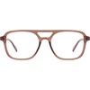 image:imageSOJOS Trendy Aviator Blue Light Blocking Glasses for Women Men Retro Rectangle Computer Frame Eyewear SJ5435Brown