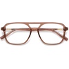 image:imageSOJOS Trendy Aviator Blue Light Blocking Glasses for Women Men Retro Rectangle Computer Frame Eyewear SJ5435Brown