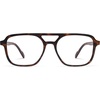 image:imageSOJOS Trendy Aviator Blue Light Blocking Glasses for Women Men Retro Rectangle Computer Frame Eyewear SJ5435Tortoise