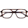 image:imageSOJOS Trendy Aviator Blue Light Blocking Glasses for Women Men Retro Rectangle Computer Frame Eyewear SJ5435Tortoise