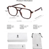 image:imageSOJOS Trendy Aviator Blue Light Blocking Glasses for Women Men Retro Rectangle Computer Frame Eyewear SJ5435Tortoise