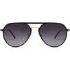 image:imageSOJOS Trendy Aviator Polarized Sunglasses for Women Men Retro Shades Classic Metal Sun Glasses SJ1204ABlackgoldGrey Lens