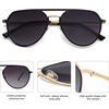 image:imageSOJOS Trendy Aviator Polarized Sunglasses for Women Men Retro Shades Classic Metal Sun Glasses SJ1204ABlackgoldGrey Lens