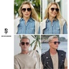 image:imageSOJOS Trendy Aviator Polarized Sunglasses for Women Men Retro Shades Classic Metal Sun Glasses SJ1204ABlackgoldGrey Lens