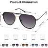 image:imageSOJOS Trendy Aviator Polarized Sunglasses for Women Men Retro Shades Classic Metal Sun Glasses SJ1204ABlackgoldGrey Lens