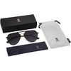 image:imageSOJOS Trendy Aviator Polarized Sunglasses for Women Men Retro Shades Classic Metal Sun Glasses SJ1204ABlackgoldGrey Lens
