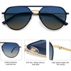 image:imageSOJOS Trendy Aviator Polarized Sunglasses for Women Men Retro Shades Classic Metal Sun Glasses SJ1204ABluegoldBlue
