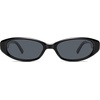 image:imageSOJOS Trendy Cat Eye Polarized Sunglasses for Women Fashion Cateye Chic Narrow Y2K Sun Glasses SJ2694BlackGrey