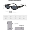 image:imageSOJOS Trendy Cat Eye Polarized Sunglasses for Women Fashion Cateye Chic Narrow Y2K Sun Glasses SJ2694BlackGrey