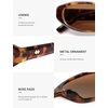 image:imageSOJOS Trendy Cat Eye Polarized Sunglasses for Women Fashion Cateye Chic Narrow Y2K Sun Glasses SJ2694Brown TortoiseBrown