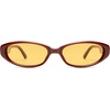image:imageSOJOS Trendy Cat Eye Polarized Sunglasses for Women Fashion Cateye Chic Narrow Y2K Sun Glasses SJ2694BurgundyLight Yellow