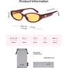 image:imageSOJOS Trendy Cat Eye Polarized Sunglasses for Women Fashion Cateye Chic Narrow Y2K Sun Glasses SJ2694BurgundyLight Yellow