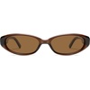 image:imageSOJOS Trendy Cat Eye Polarized Sunglasses for Women Fashion Cateye Chic Narrow Y2K Sun Glasses SJ2694Dark BrownBrown