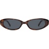 image:imageSOJOS Trendy Cat Eye Polarized Sunglasses for Women Fashion Cateye Chic Narrow Y2K Sun Glasses SJ2694Dark TortoiseGrey