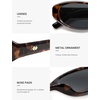 image:imageSOJOS Trendy Cat Eye Polarized Sunglasses for Women Fashion Cateye Chic Narrow Y2K Sun Glasses SJ2694Dark TortoiseGrey