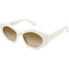 image:imageSOJOS Trendy Hexagonal Polarized Sunglasses for Womens MensRetro Polygon Shades Plastic Frame Sun Glasses SJ2307Beige