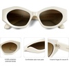 image:imageSOJOS Trendy Hexagonal Polarized Sunglasses for Womens MensRetro Polygon Shades Plastic Frame Sun Glasses SJ2307Beige