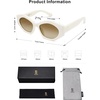 image:imageSOJOS Trendy Hexagonal Polarized Sunglasses for Womens MensRetro Polygon Shades Plastic Frame Sun Glasses SJ2307Beige