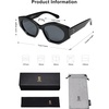 image:imageSOJOS Trendy Hexagonal Polarized Sunglasses for Womens MensRetro Polygon Shades Plastic Frame Sun Glasses SJ2307Black