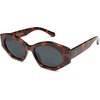 image:imageSOJOS Trendy Hexagonal Polarized Sunglasses for Womens MensRetro Polygon Shades Plastic Frame Sun Glasses SJ2307Brown