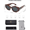 image:imageSOJOS Trendy Hexagonal Polarized Sunglasses for Womens MensRetro Polygon Shades Plastic Frame Sun Glasses SJ2307Brown