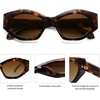 image:imageSOJOS Trendy Hexagonal Polarized Sunglasses for Womens MensRetro Polygon Shades Plastic Frame Sun Glasses SJ2307Tortoise