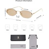 image:imageSOJOS Trendy Oval Rimless Sunglasses for Women Retro Y2k Sunnies with Rhinestones SJ1227 GoldLight Brown