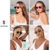 image:imageSOJOS Trendy Polarized Cat Eye Sunglasses for Women Fashion Cateye Womens Sunnies SJ2295 with Green FrameGrey Lens
