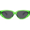 image:imageSOJOS Trendy Polarized Cat Eye Sunglasses for Women Fashion Cateye Womens Sunnies SJ2295 with Green FrameGrey Lens