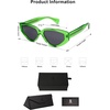 image:imageSOJOS Trendy Polarized Cat Eye Sunglasses for Women Fashion Cateye Womens Sunnies SJ2295 with Green FrameGrey Lens