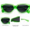 image:imageSOJOS Trendy Polarized Cat Eye Sunglasses for Women Fashion Cateye Womens Sunnies SJ2295 with Green FrameGrey Lens