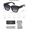 image:imageSOJOS Trendy Polarized Square Sunglasses WomensRetro Oversized Women Thick Sun Glasses SJ2217Black