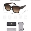 image:imageSOJOS Trendy Polarized Square Sunglasses WomensRetro Oversized Women Thick Sun Glasses SJ2217Brow Tortoise
