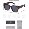 image:imageSOJOS Trendy Polarized Square Sunglasses WomensRetro Oversized Women Thick Sun Glasses SJ2217TortoiseGrey