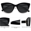 image:imageSOJOS Trendy Polarized Sunglasses for WomenRetro Cat Eye Womens Sun Glasses SJ2221Black FrameGrey