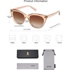 image:imageSOJOS Trendy Polarized Sunglasses for WomenRetro Cat Eye Womens Sun Glasses SJ2221Crystal Brown