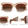 image:imageSOJOS Trendy Polarized Sunglasses for WomenRetro Cat Eye Womens Sun Glasses SJ2221Crystal Brown