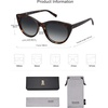 image:imageSOJOS Trendy Polarized Sunglasses for WomenRetro Cat Eye Womens Sun Glasses SJ2221TortoiseGrey Grading