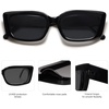 image:imageSOJOS Trendy Rectangular Sunglasses Womens Retro Small Shades Sunnies Gafas de sole Chunky Angular Cornor Frame SJ2238Black