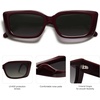 image:imageSOJOS Trendy Rectangular Sunglasses Womens Retro Small Shades Sunnies Gafas de sole Chunky Angular Cornor Frame SJ2238Red