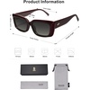 image:imageSOJOS Trendy Rectangular Sunglasses Womens Retro Small Shades Sunnies Gafas de sole Chunky Angular Cornor Frame SJ2238Red
