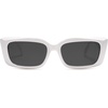 image:imageSOJOS Trendy Rectangular Sunglasses Womens Retro Small Shades Sunnies Gafas de sole Chunky Angular Cornor Frame SJ2238White
